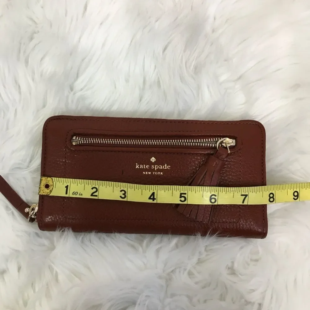 NEW Kate Spade Maroon Chester Street Neda Leather Wallet